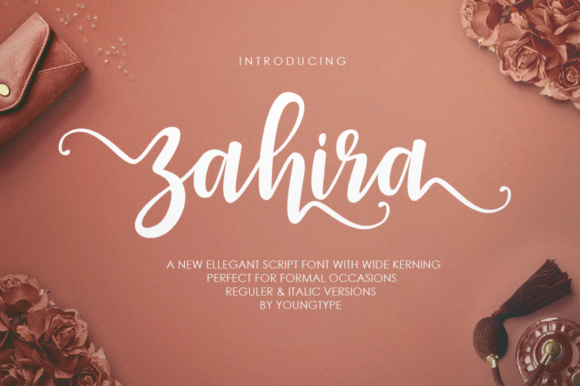 Zahira: A Feminine Script Font for Editorial Design